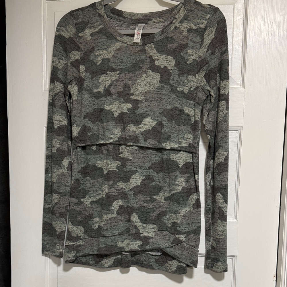 Latched Mama Camo Long Sleeve Top